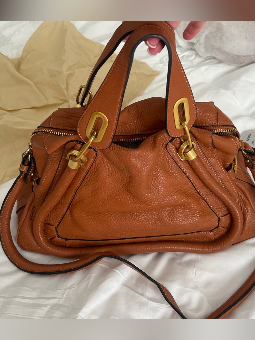 Chloe paraty cognac tote